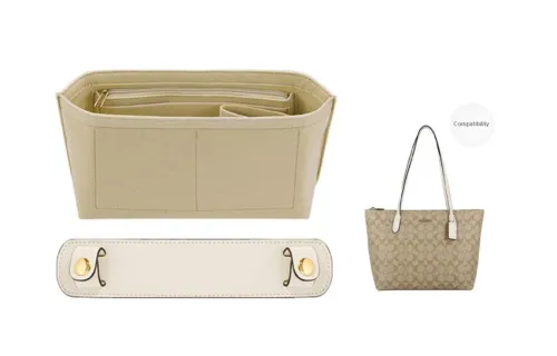 Tide Tribute Silk Bag Accessory Womens Beige/Coffee [Zip Tote 30]Beige Shoulder Pads+Beige Liner