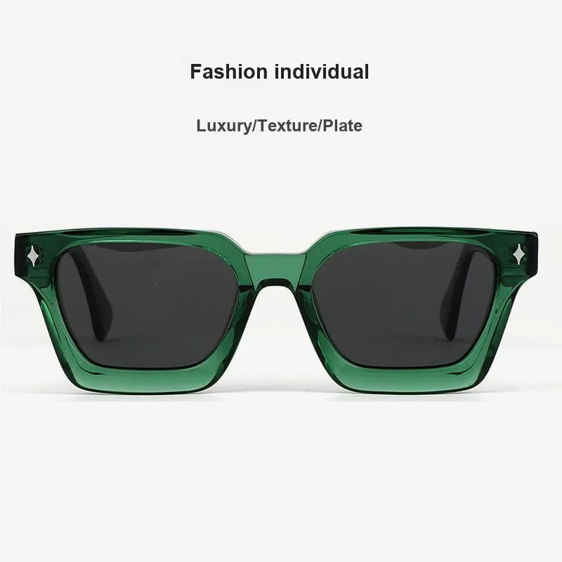 ROLLOTD Plate Frame Square Sunglasses Unisex-9