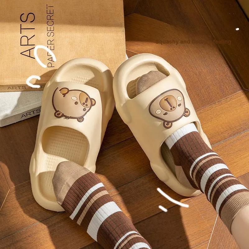 ZHIYILIANGPIN Slippers Apricot/Khaki-2