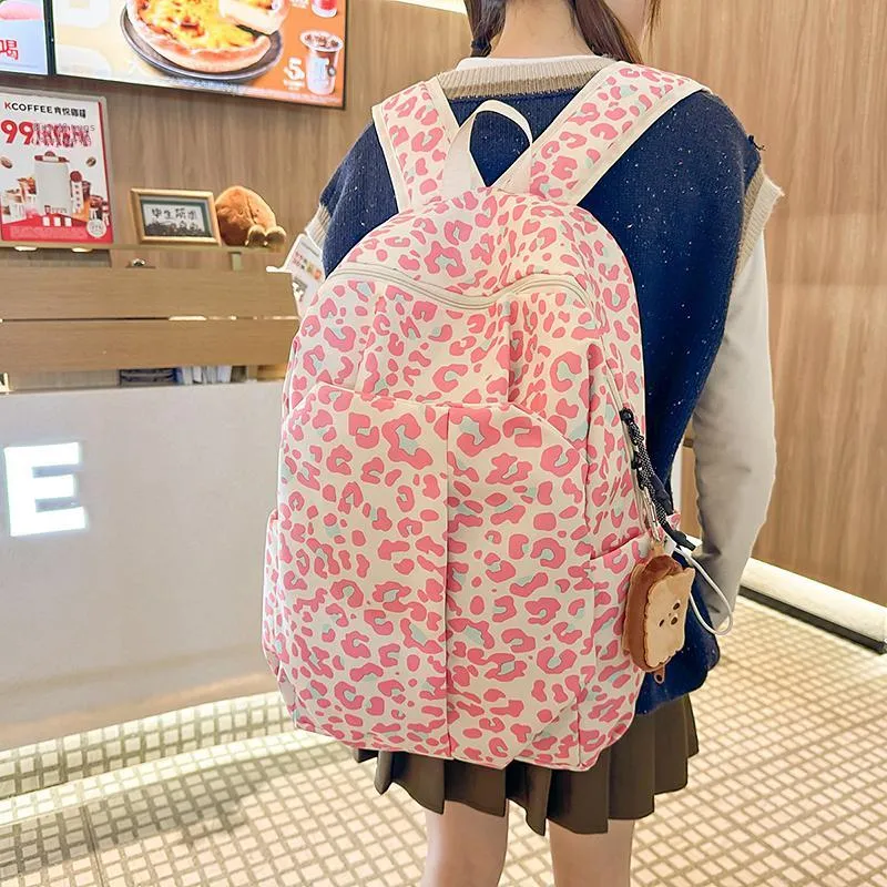 DCLOUD Nylon Backpack Tubas Unisex Black/Pink/Brown/Blue-7