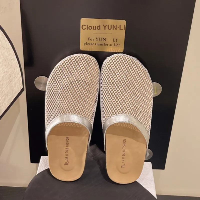 WUJI Rubber Sole Cut Out Slip Resistant Abrasion Resistant Closed Toe Slippers Women's-2
