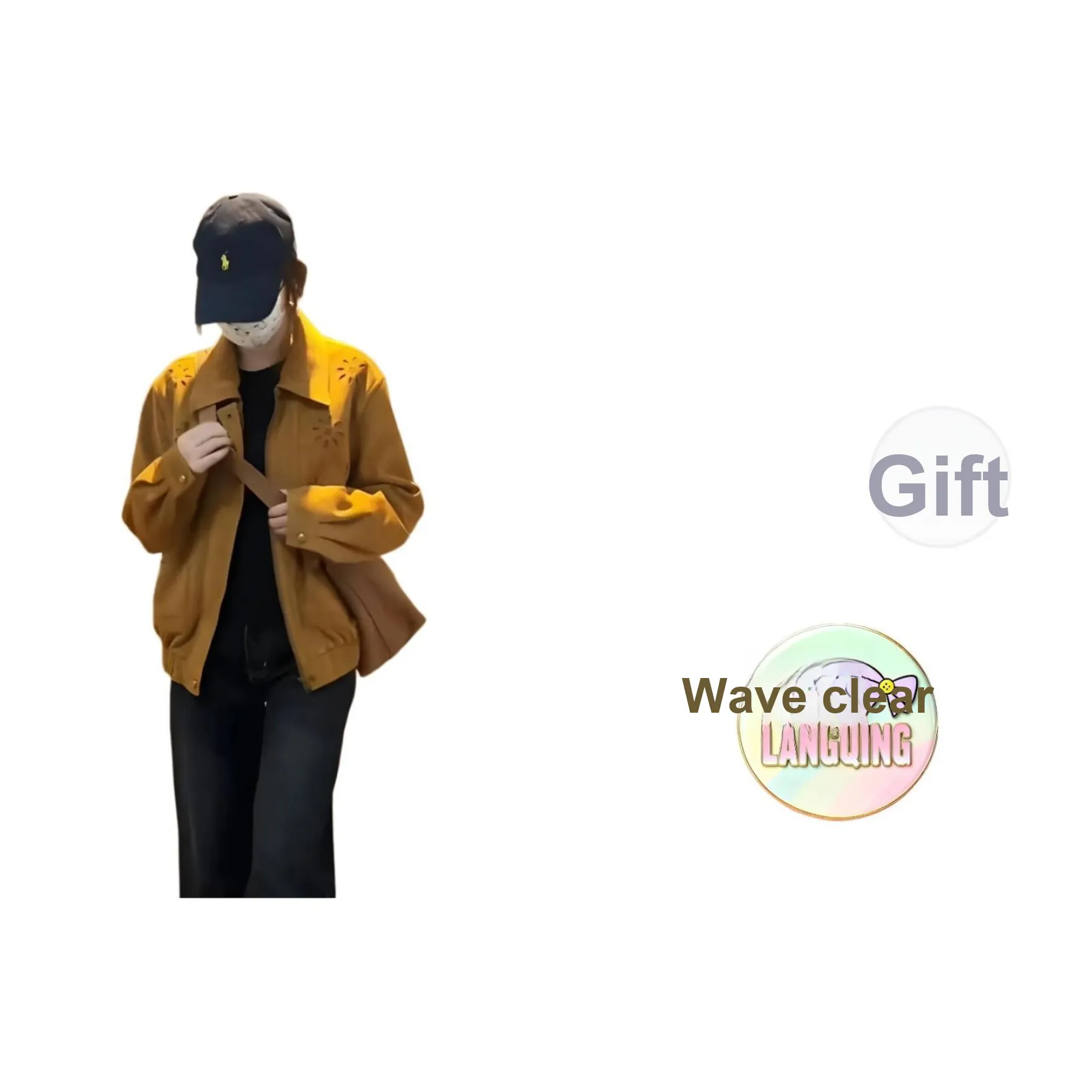 LANGQING Коричневый Giveaway Бренд Наклеенный Женские Короткие пальто