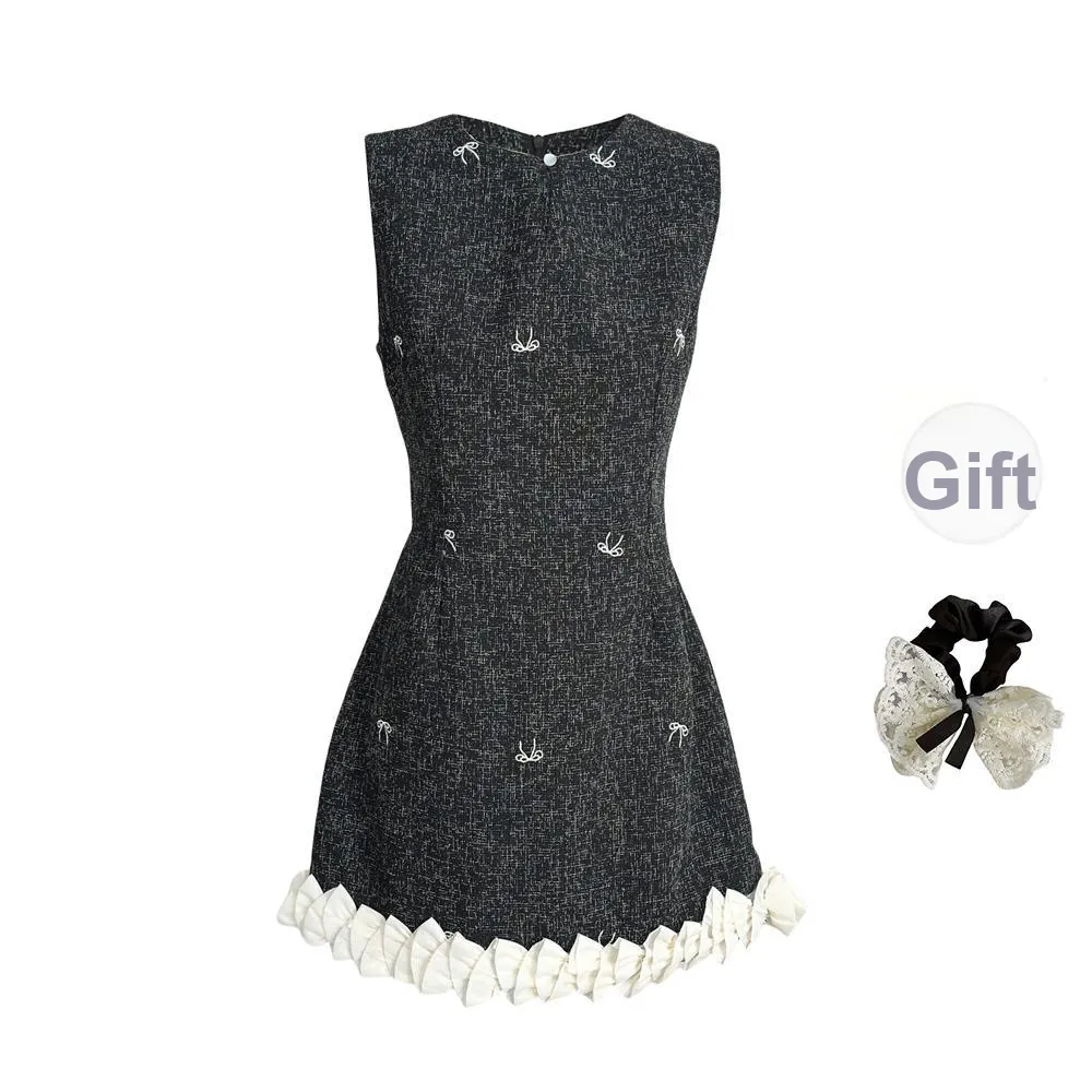 PAVEA Sleeveless Dresses Women's Black+Hair Tie Comes With