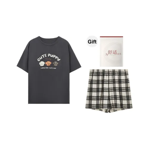 Red Beans At Home Пижама Комплект Женский Темно-Серый