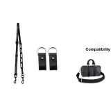 [2-Piece Set]Black Shoulder Strap+Abrasion-Resistant Buckle
