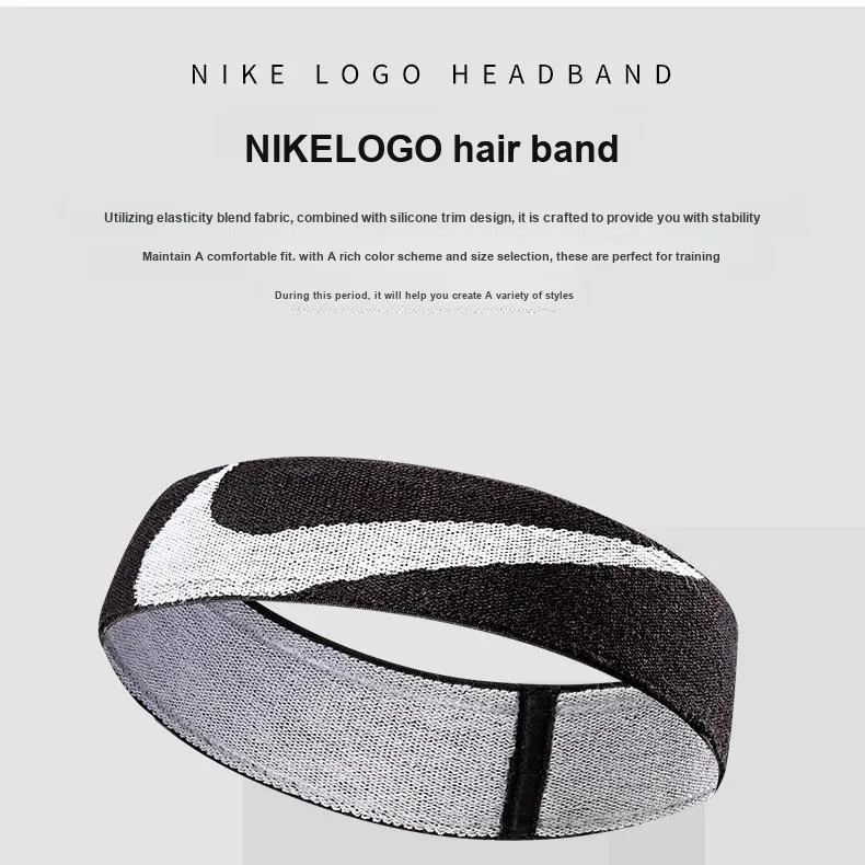 Nike Sweatbands Lace-Up Moisture-Wicking Black Cotton Unisex-4