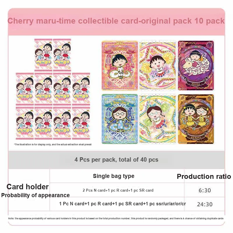 KAYOU Cherry Little Ball Card Time Collectible Card Innocent Pack IP/Anime Cards 10 Pack/1 Box Included-2