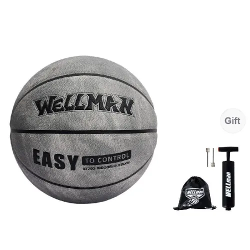 WELLman PU Basketball Gray Size 7 Ball Training Unisex