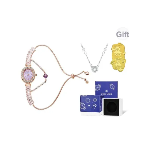 Clip Clop Кварцевый механизм сплав ремешок женские часы многоцветный циферблат