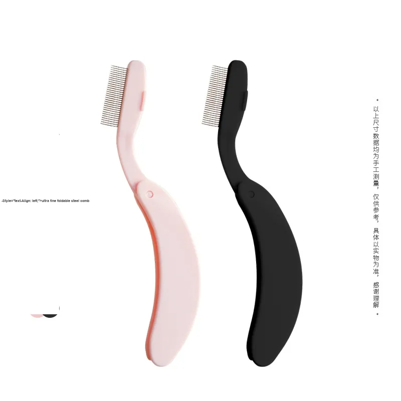 JIAOXUEFEI Eyebrow Brush Fine Tip Eyebrow Brush 1 Pack Portable Foldable Multifunction Steel Comb Mascara Brush-6