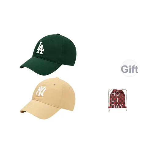 MLB Хлопковые кепки унисекс зеленые + хаки 2 штуки сумка для покупок