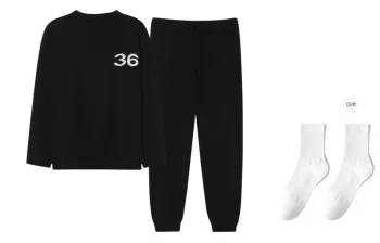XIAFENYAN Pajama Set Men's Black