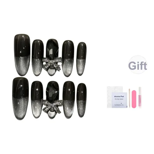 SHANGSHIQIN Элегантность Thousand Золотой Ветер Осветляющий Лак для ногтей Французский Кошачий глаз False Nail Овал