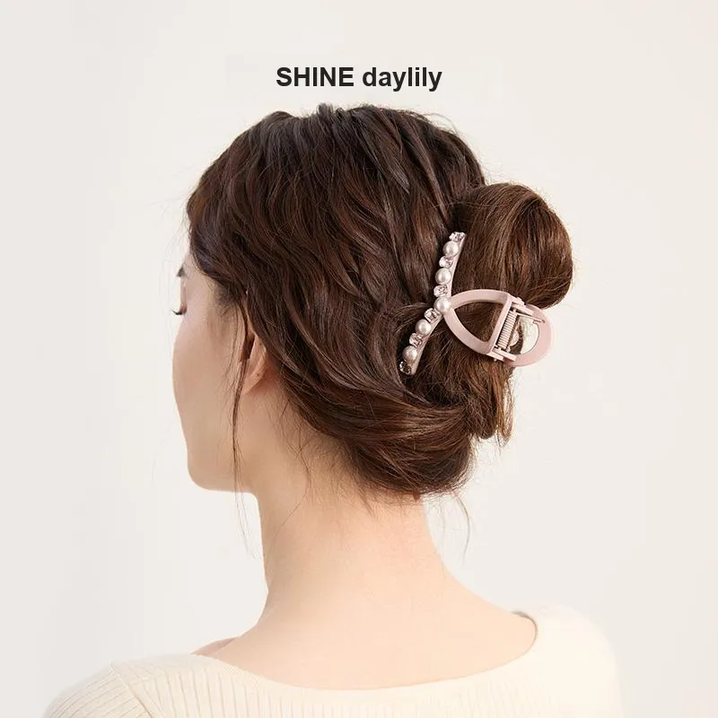 SHINE Acrylic, Crystal, Shell Pearl Hair Clips Women's-3