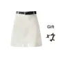(White with Belt+Bowknot Hair Tie) Comes with