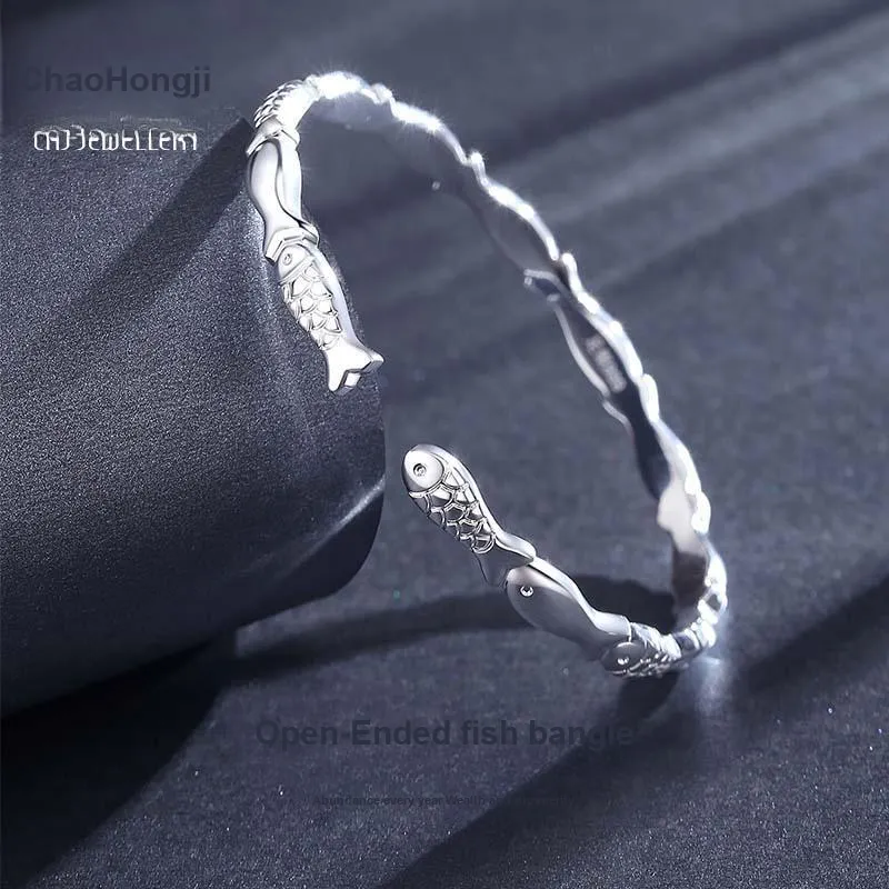 CHAOHONGJI 999 Fine Silver Sterling Silver Bracelets Women's-1