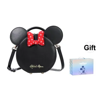 MESUCA Disney Collection Synthetic Leather One Shoulder Handbag, Crossbody Bag Women's Black