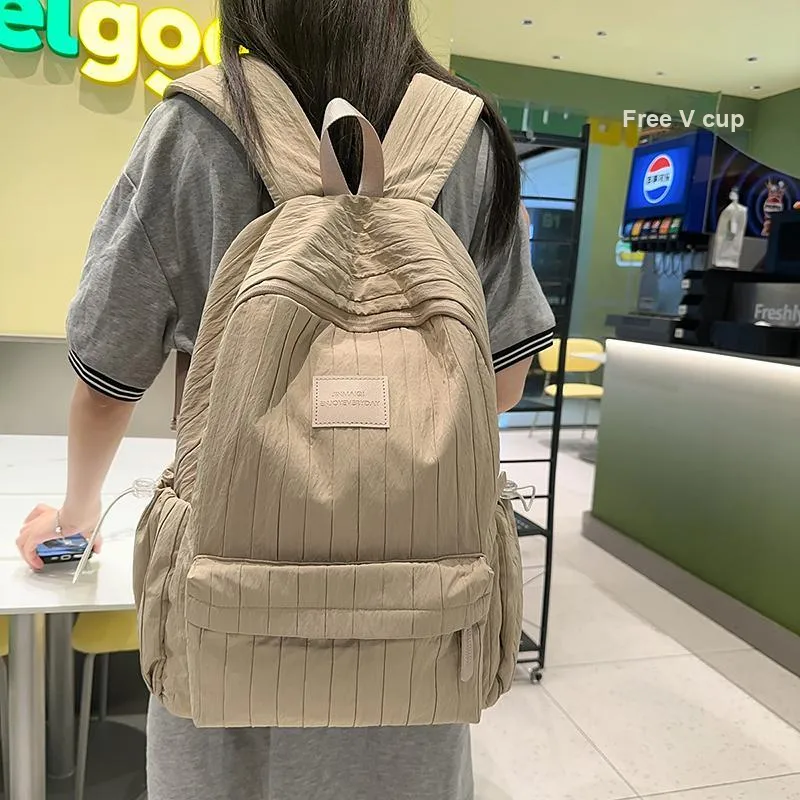 Vack Nylon Backpack Unisex Multicolor-16