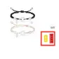 Lotus Peaceful Buckle Rope Bracelet[Black+Pink]