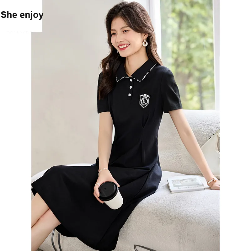 She Enjoys Short Sleeved Dress Women's-8