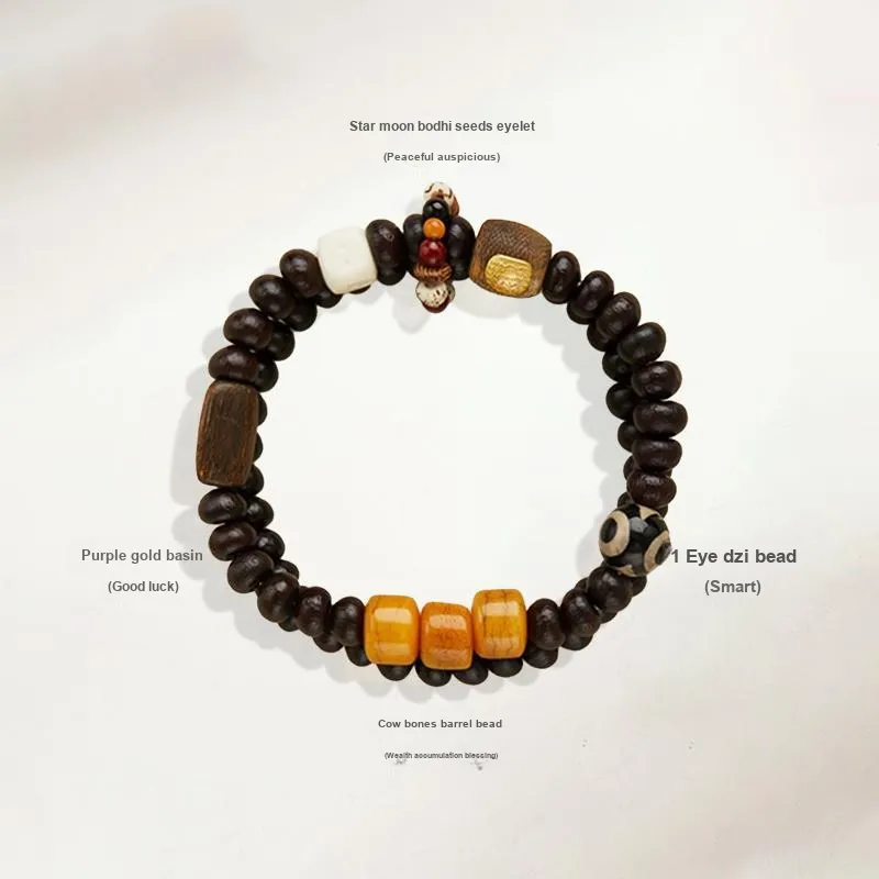 DVNRR Star Moon Bodhi Seeds Bracelets Unisex-2