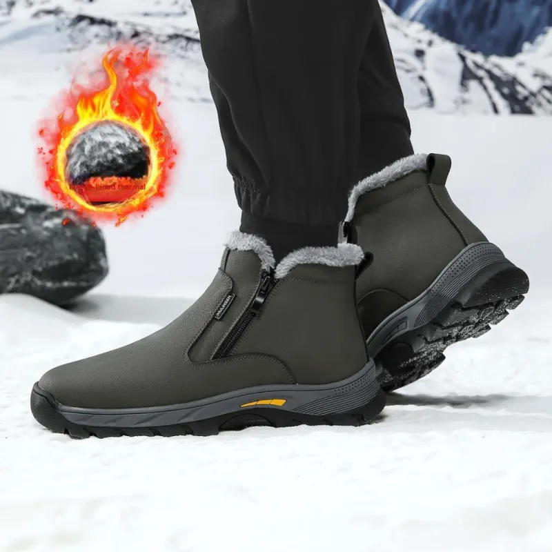 Mulinsen Dad Shoes Warm Height Increasing Wear-Resistant High-Top Casual Shoes Men's-5