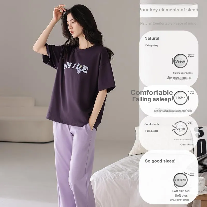 MIIOW Cool One Summer Series Pajama Set Women's Dark Purple-1
