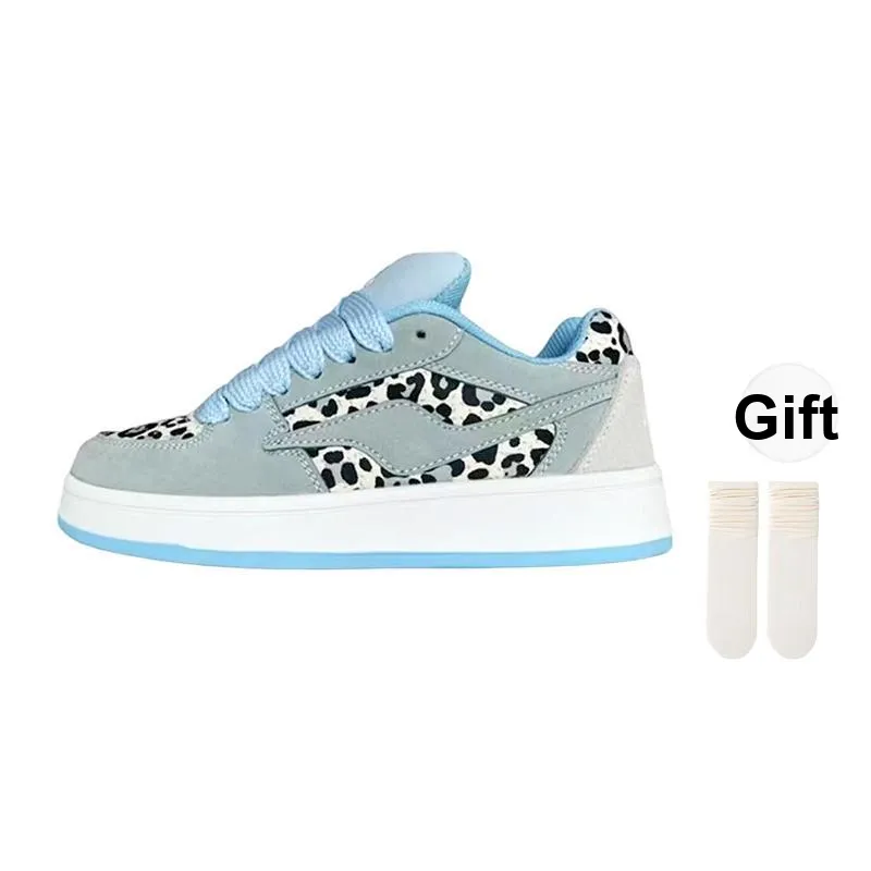 Fawn Miri Coverage Slip Resistant And Abrasion Resistant Low Top Skateboard Shoes Women's Leopard Print