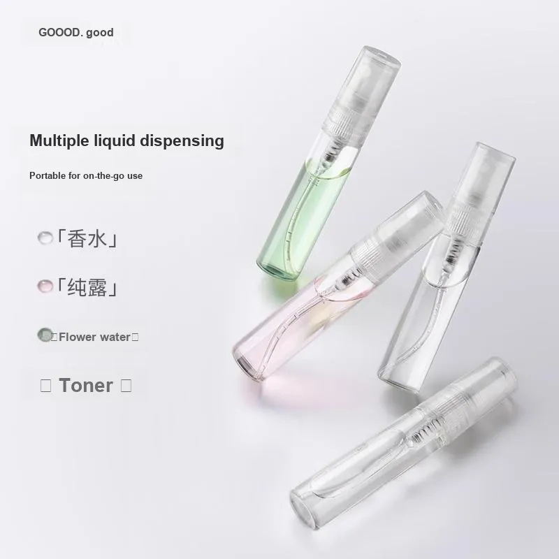 Goodgudi Mini Glass Perfume Refill Bottles 10ml Glass High End Portable Sample Dosing Tool Fine Spray Empty Bottle-10