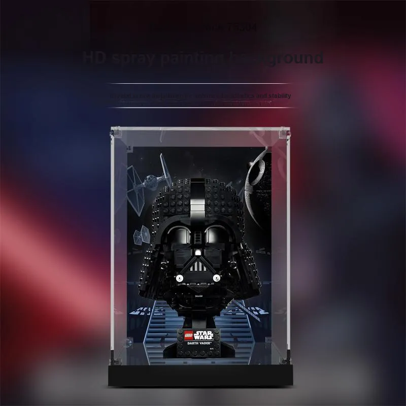 LIGHT YOUR BRICKS LeiYiBai Compatibility Building Block 75304 Darth Vader Helmet Display Case Model Accessories-1