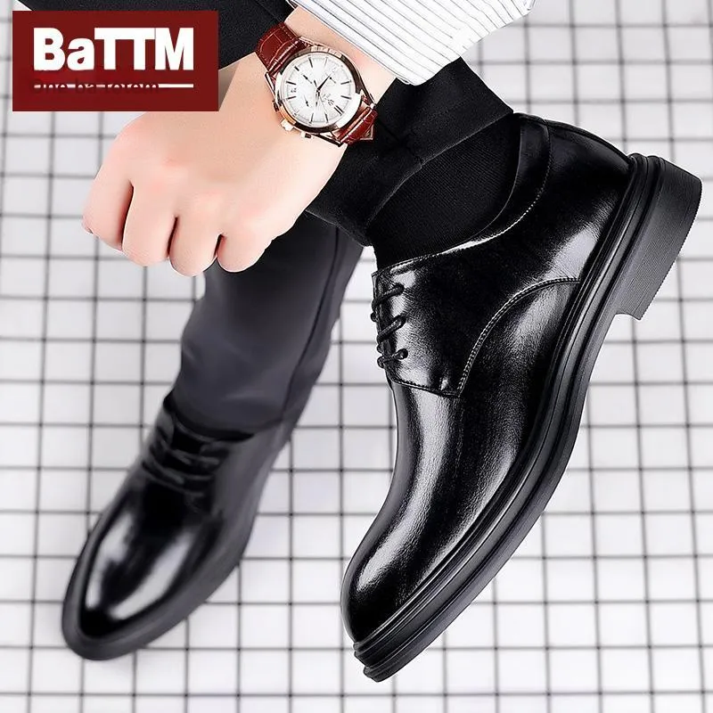 Batotem Dress Shoes Men Low Top Black/Brown-2