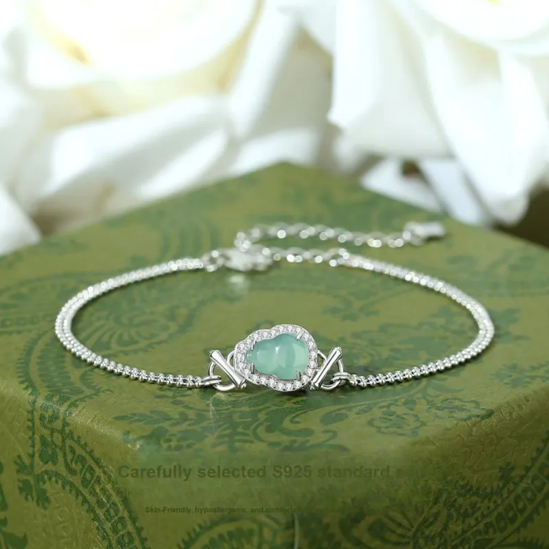 PUTUOSHANWENCHUANG Glutinous Jade Jadeite Bracelets Unisex-3