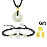 Peaceful Buckle Beaded Bracelet Necklace Clothing Sets