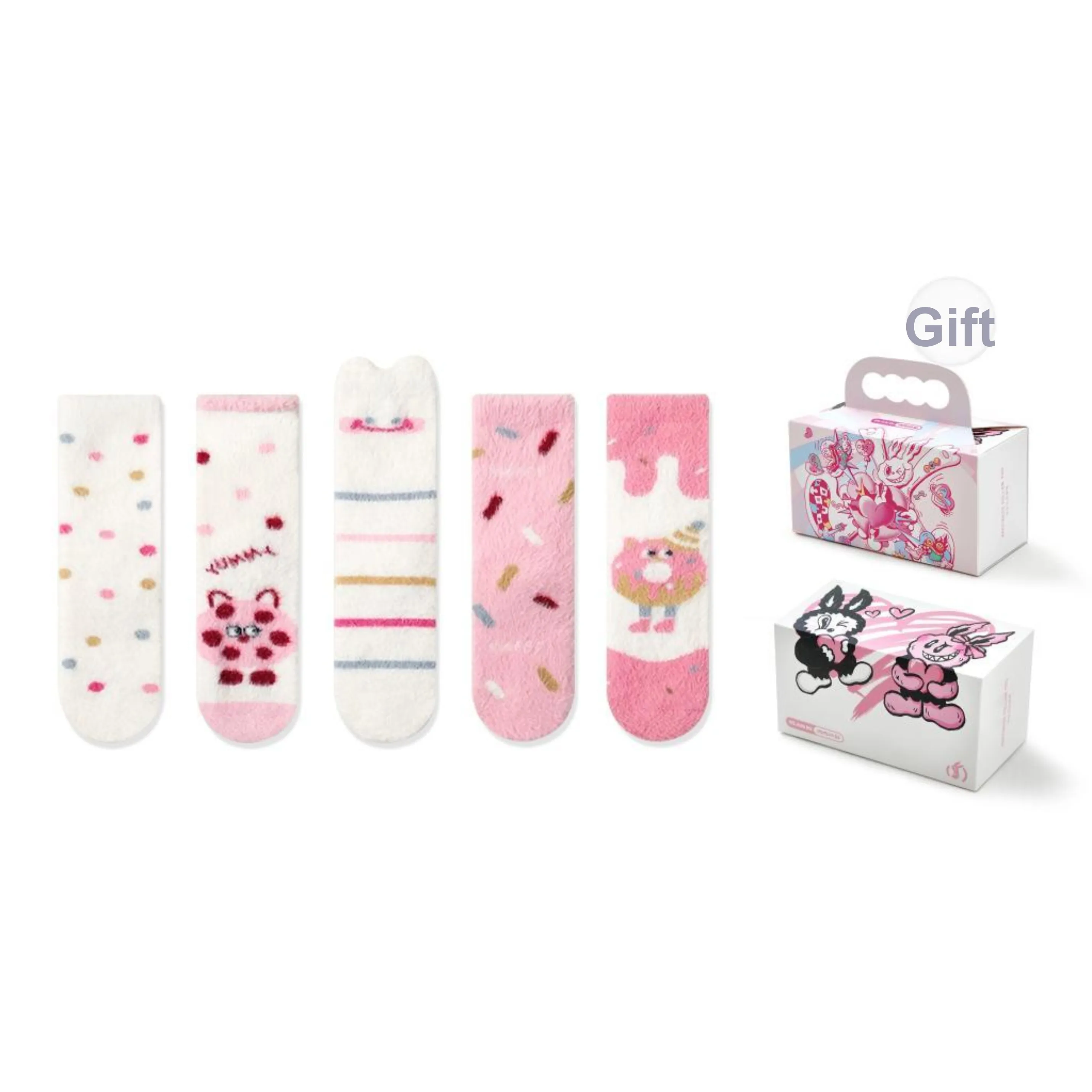 PLAN IN Mid Calf Socks Women's Box 5 Pack