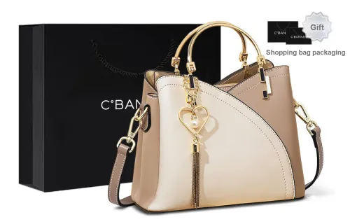 C°BANNER Handbags White With Apricot Accents