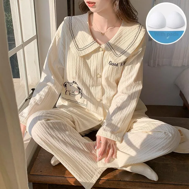Sleeping Beauty Pajama Set Women's Ivory-3