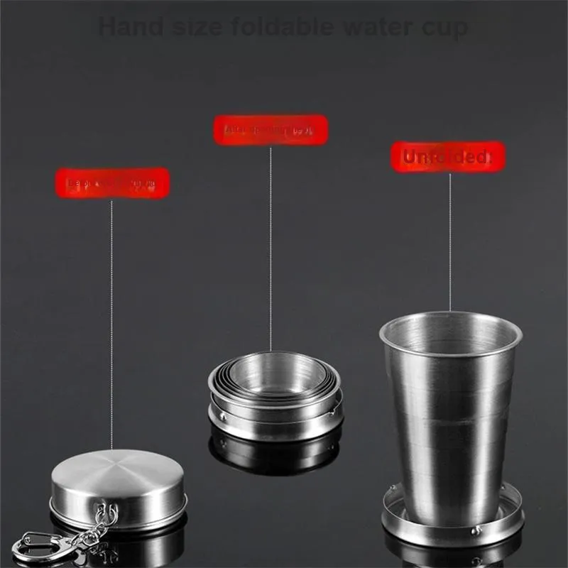 NUCKILY Outdoor Water Equipment Water Container 75ml 250ml 304 Stainless Steel-2