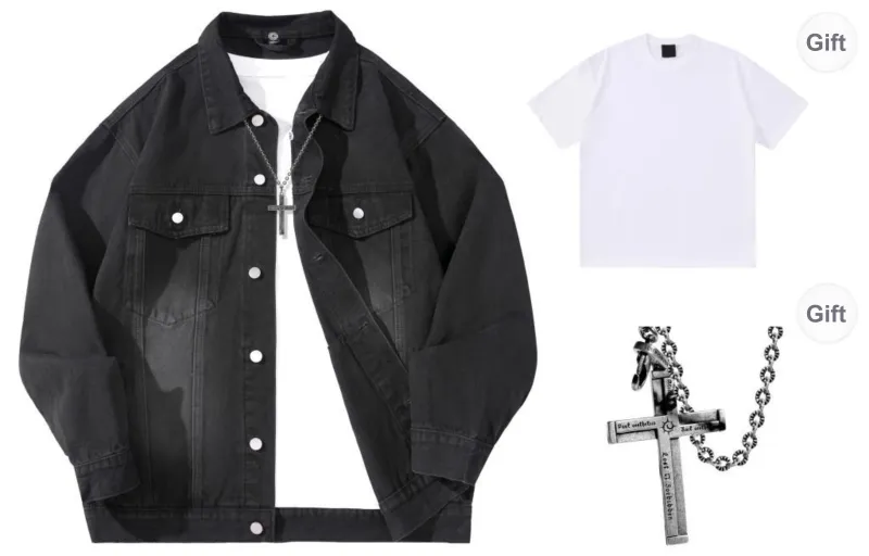 Lost N Forbidden X A.X.S.K Denim Jackets Unisex-0