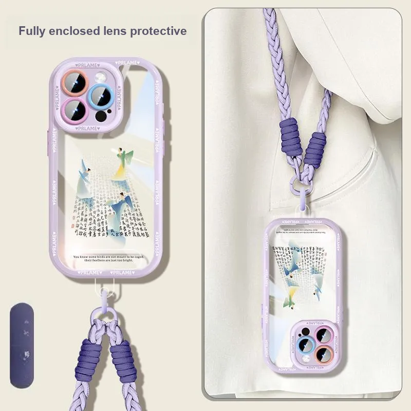 Sen Dog Acrylic Material Transparent Backpack Style Phone Cases Applicable To IPhone15Promax/Pro/Plus/14/13/12-19