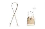 Off White 1.1 Wide Litchi Pattern Gold Buckle 90-120cm [Suitable for Small Size Bucket Bags]