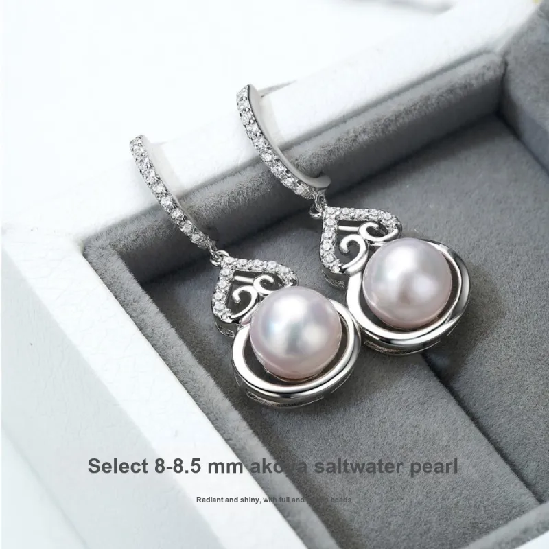 ME LUXE Pearl Hoop Earrings, Blessing Wealth Women's-4