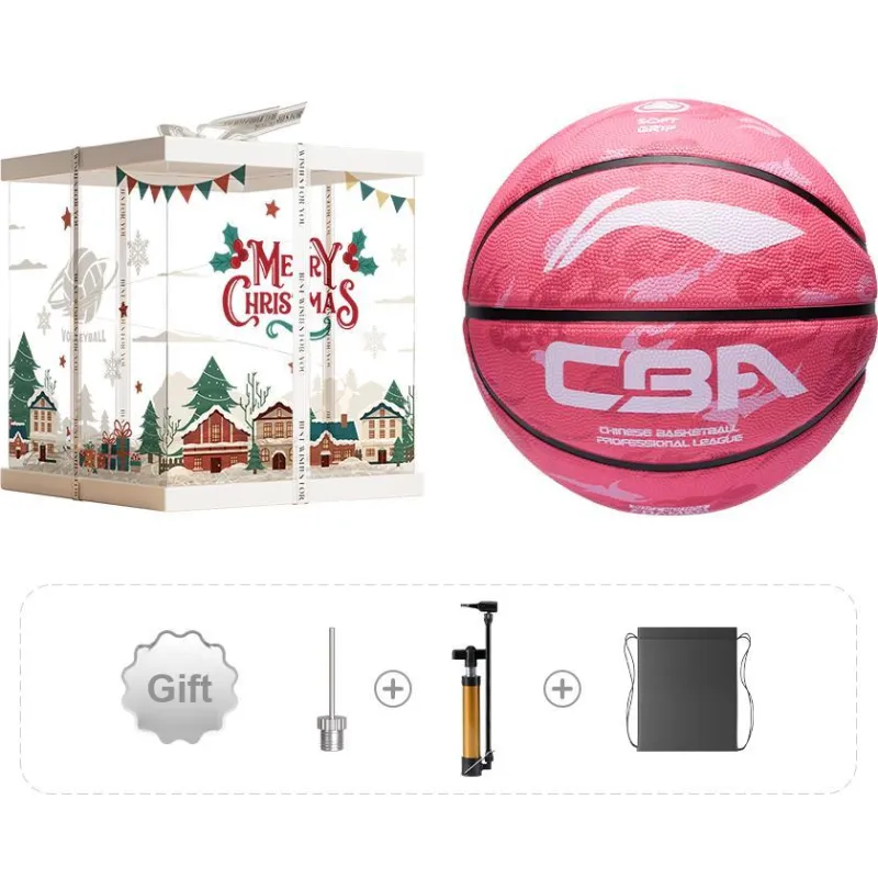 LiNing Rubber Basketball Pink Size 7 5 Size Training Women's-16