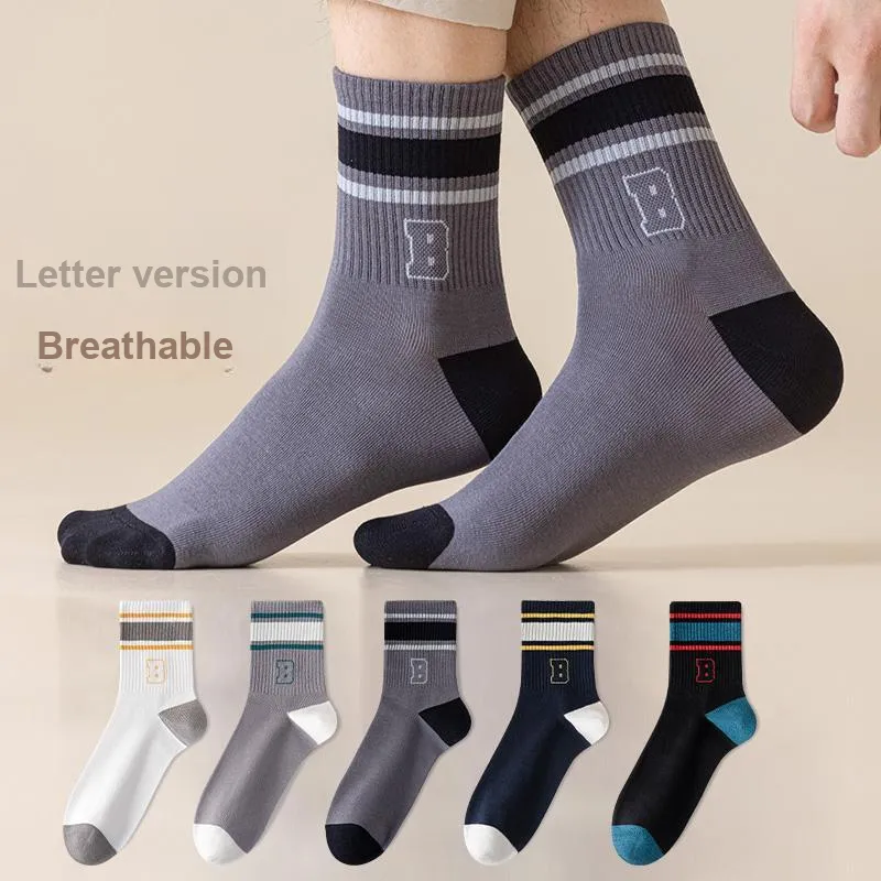 Lan Miao Mid Calf Socks Men's 5 Pack-3