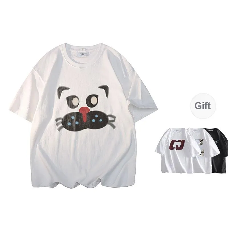 OGEK T Shirt Unisex White Comes With Random Print Top-0