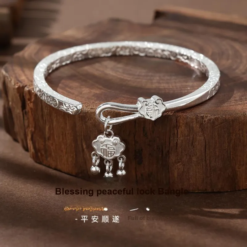 KINGFOCUS Sterling Silver Bangles Women's-1