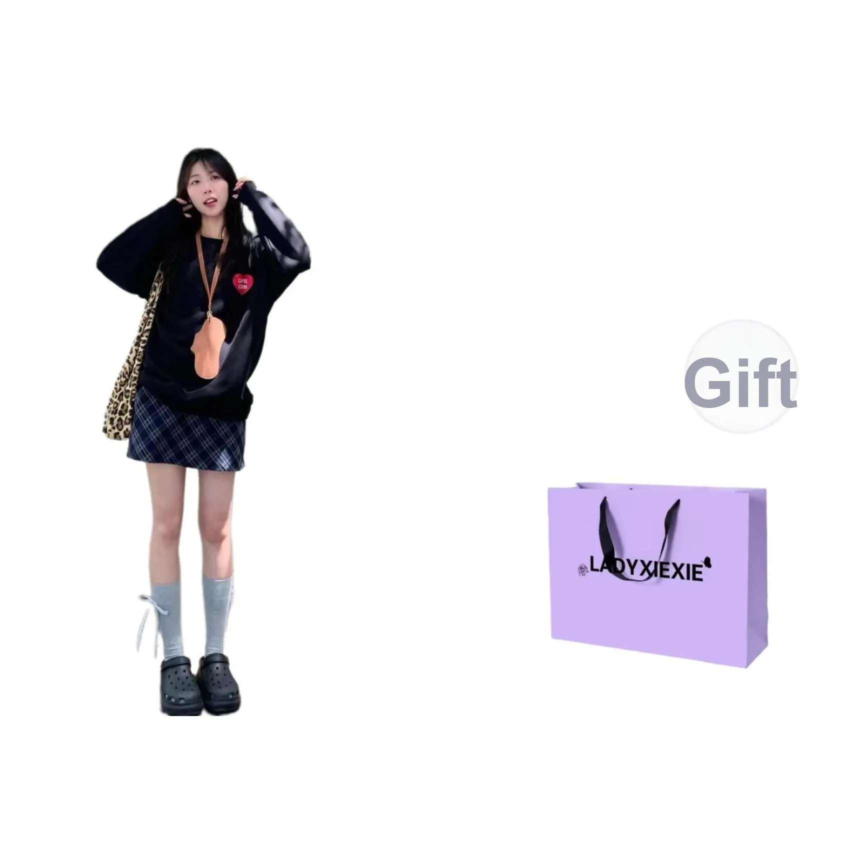 LADYXIEXIE Комплект с короткими рукавами рубашка женский