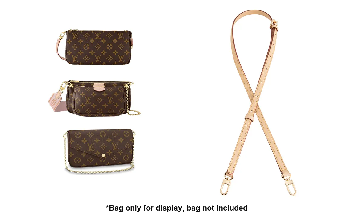 Luxury Care Artisan Workshop Vegetable Tanned Leather Cow Leather Shoulder Strap Bag Strap Women's Beige