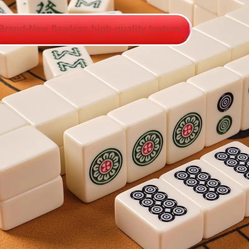 MENGLONG Mini Mahjong Hand Crafted Mini Trumpets Board Games-6
