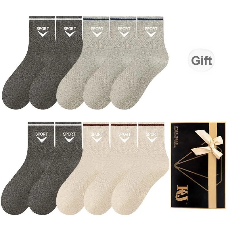 KJ Mid Calf Socks Men's Box Of 10 Packs Mixed Color-9