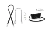 Leather Strap Crossbody 90-120cm+Decorative Chain 35cm[Includes D Ring]